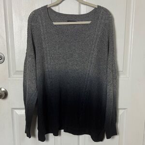 AMERICAN EAGLE Gray Black Ombre Sweater Cotton Wool Blend size XL lightweight
